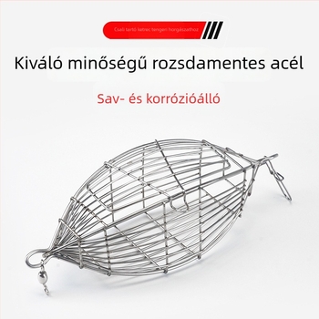 Garnéla ketrec olíva típusú, mélytengeri csalihálóval – fémből készült halászati etetőháló