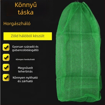 Nylon hálós horgász táska finom hálóval