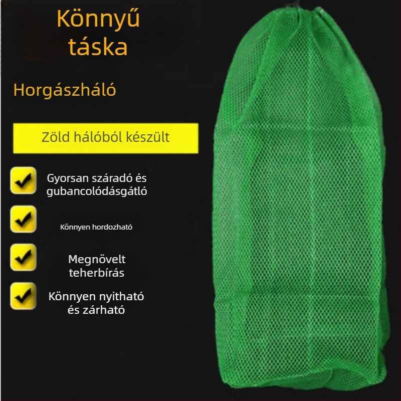 Nylon hálós horgász táska finom hálóval