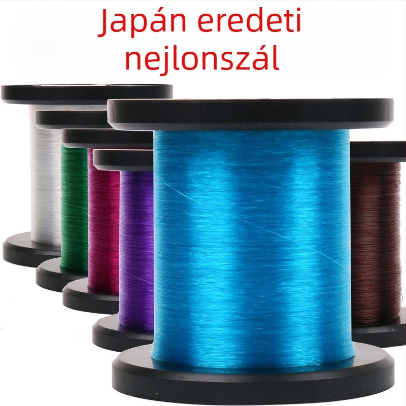 Rakagawa nylon horgász zsinór, 1000 m fő zsinór és előke, nagy szakítószilárdság, horgászfelszerelés