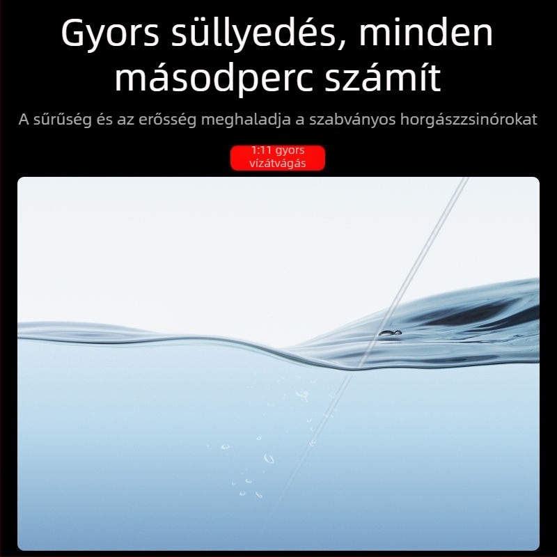 Ultra‑puha süllyedő horgász damil – fő damil és vezető, erős nejlon damil a műcsalikhoz, csavarodás elleni védelem