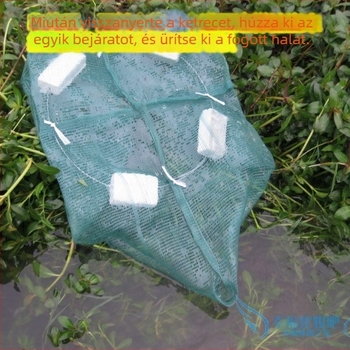 Eel Cage with Foam Floats, 4-Hole Floating Net for Eel Catching