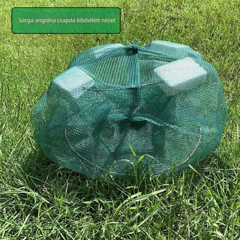 Eel Cage with Foam Floats, 4-Hole Floating Net for Eel Catching