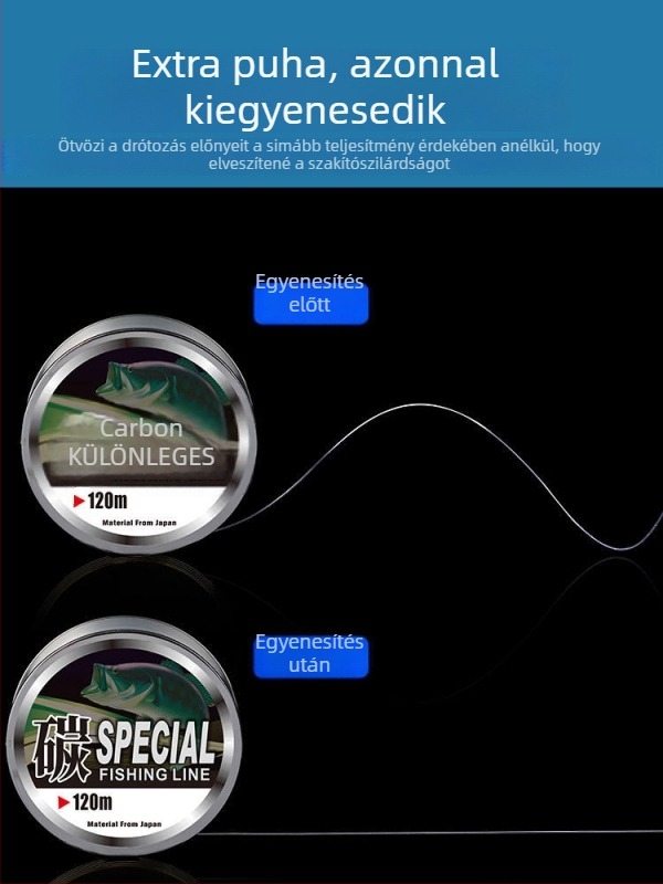 Toray nylon zsinór horgászathoz – fővonal vezetővel, rendkívül puha