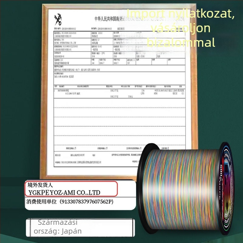 12 szálas színes YGKPE zsinór műcsalikhoz, ultra hosszú dobás, nagy húzóerő, harapás- és kopásálló