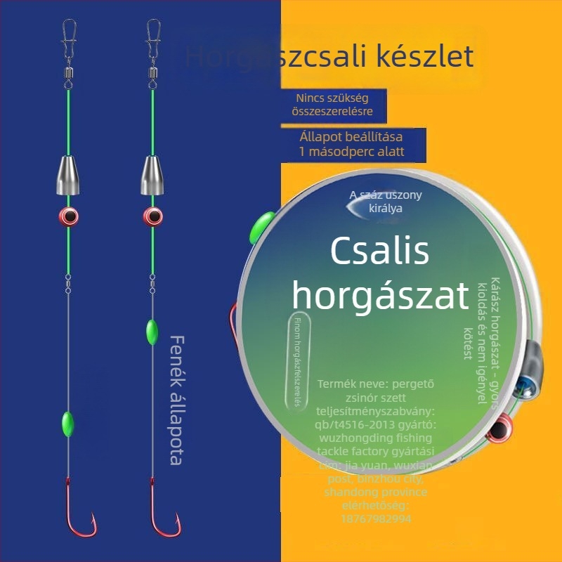 Carassius carassius-hoz készült műcsalis halászati készlet – eredeti, azonnal használható, damilkészlet állítható úszóval és alsó érintés funkcióval
