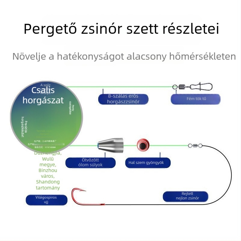 Carassius carassius-hoz készült műcsalis halászati készlet – eredeti, azonnal használható, damilkészlet állítható úszóval és alsó érintés funkcióval
