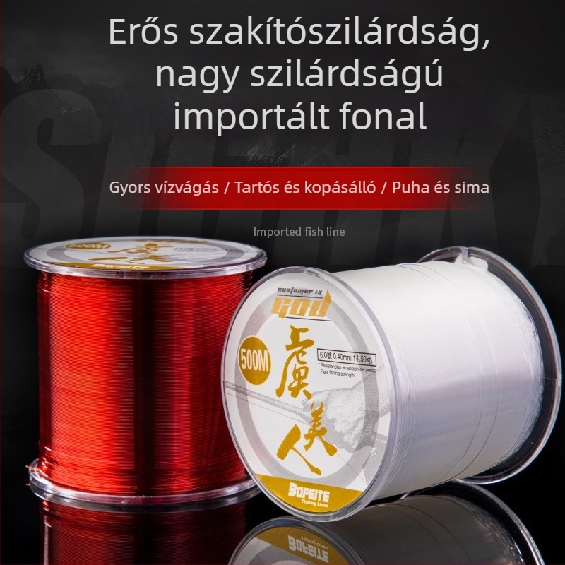 Boffett nejlon horgász zsinór, fő zsinór, 500 m, standard átmérő