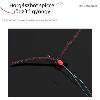 Hetes csillagos úszóhorgász készlet horoggal és fő damillal hagyományos vadvízi horgászathoz – magas érzékenység