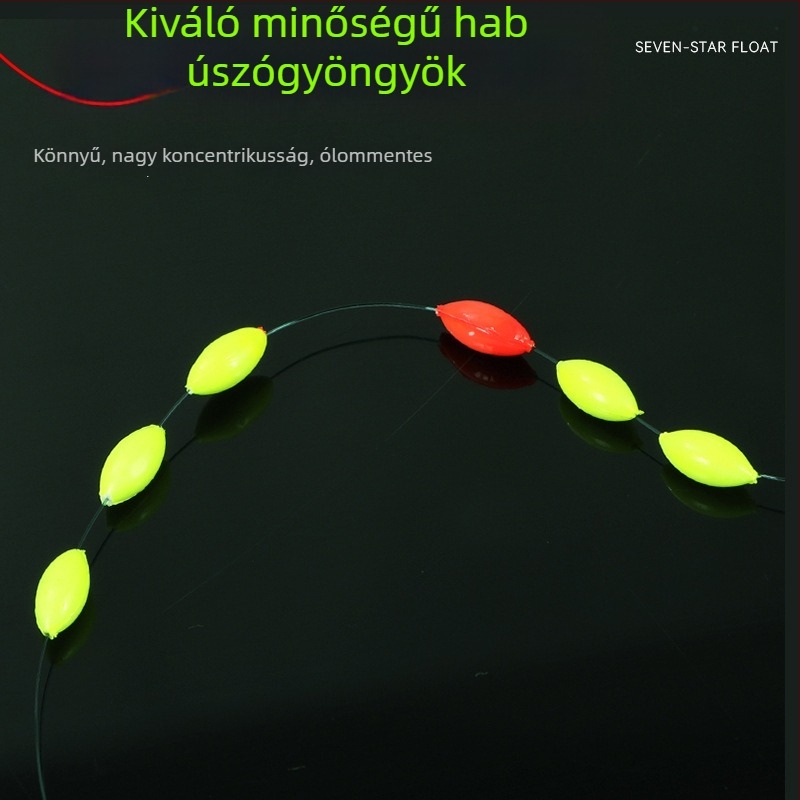 Hetes csillagos úszóhorgász készlet horoggal és fő damillal hagyományos vadvízi horgászathoz – magas érzékenység