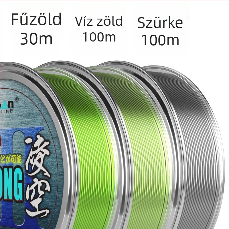 Muzi nejlon horgász damil – fő damil és előke, 30 m és 100 m hosszú, nagy szilárdságú, kopásálló