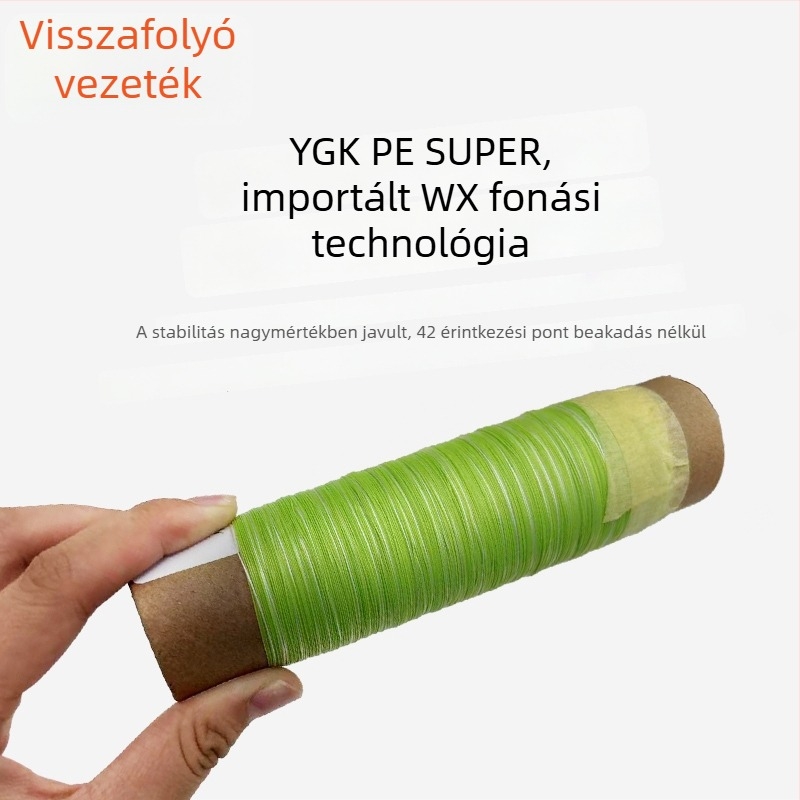 YGKPE SUPER PE horgász zsinór, magas szakítószilárdságú, nem fluoreszkáló, nappali használatra