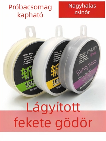 100 m nylon főzsinór, lágy és erős, nagy halak számára