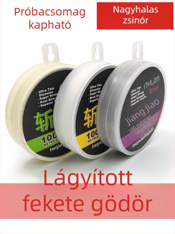 100 m nylon főzsinór, lágy és erős, nagy halak számára