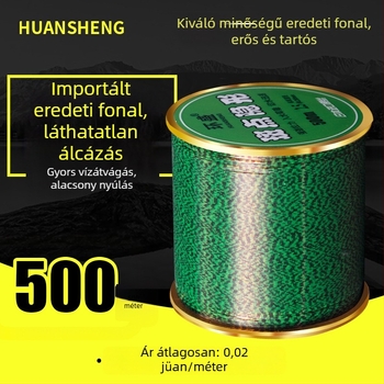 Nylon fő horgász zsinór, ultra magas szilárdságú, 500 m hosszú, 50 darab/doboz
