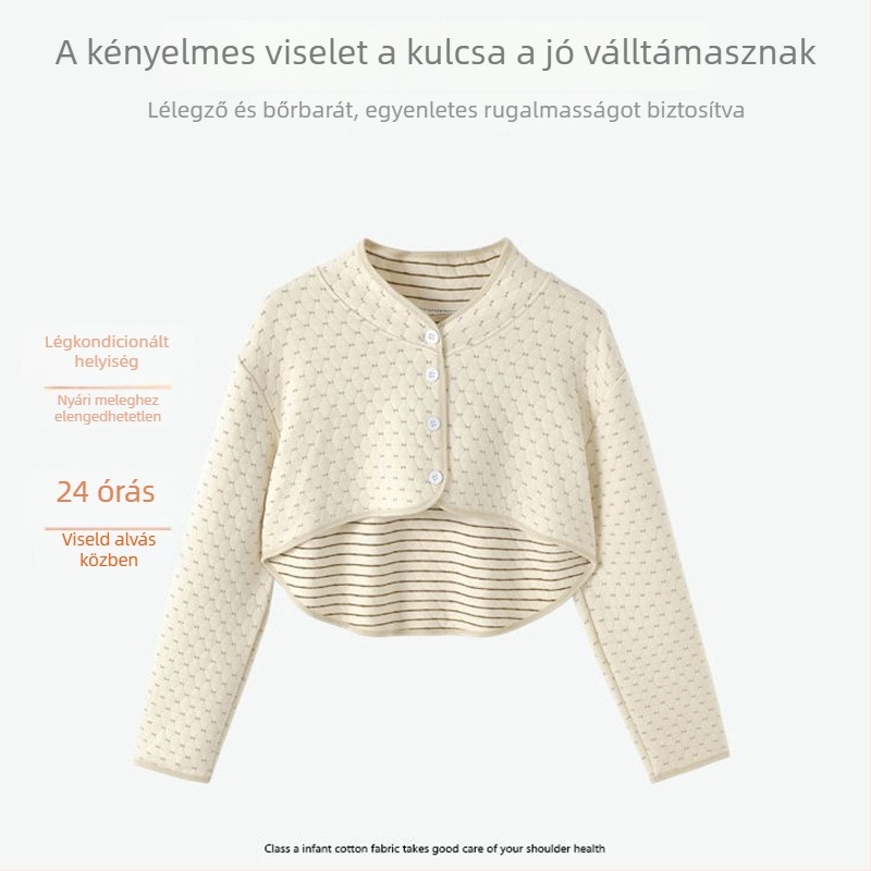Háromrétegű pamut vállmelegítő a nyakhoz és a vállakhoz, női alvás közbeni melegítés, könnyű nyári viselet