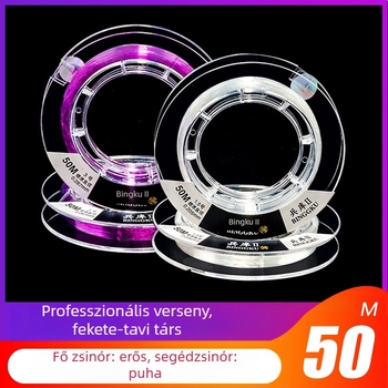 Ultraerős nylon fő zsinór, 50 m, Black Pit horgászathoz
