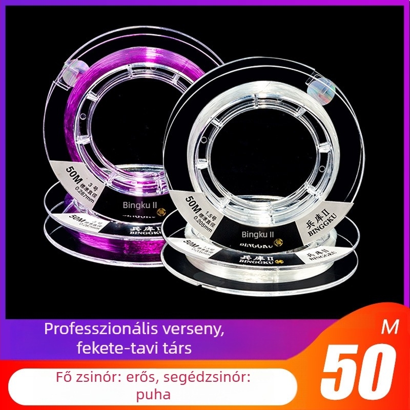 Ultraerős nylon fő zsinór, 50 m, Black Pit horgászathoz