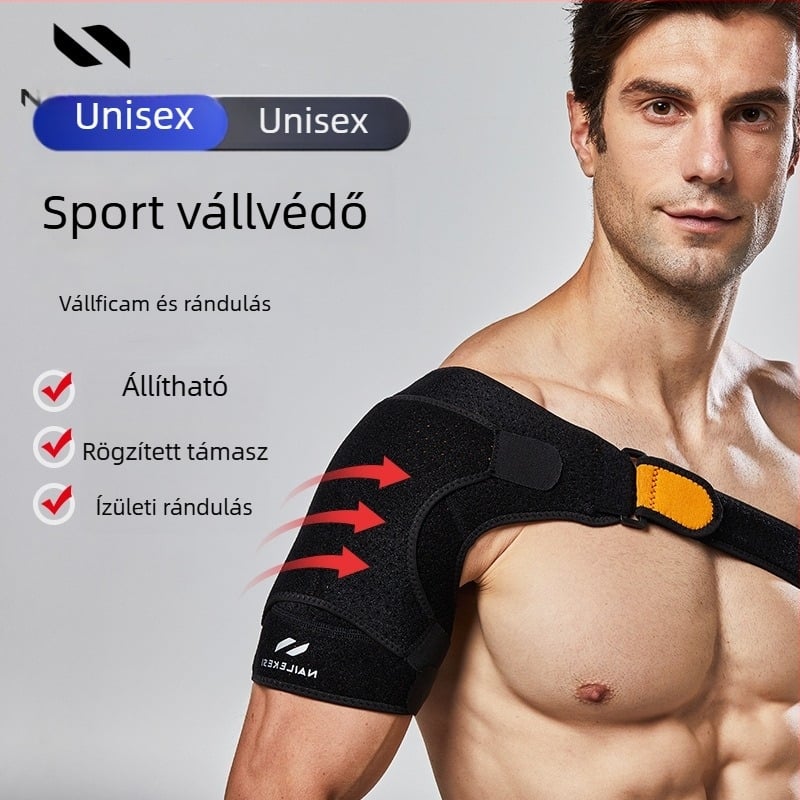 Sport vállvédő párnák állítható pántokkal, ficam elleni védelem