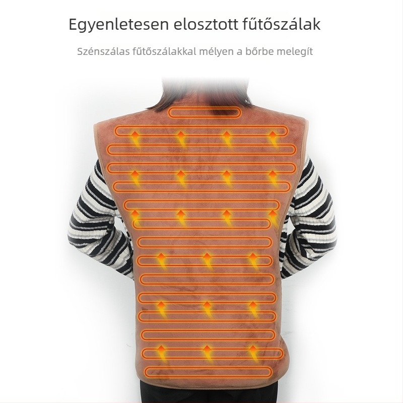 USB-töltésű elektromos melegítő sál vállakhoz és háthoz, kétoldalas flanelből, meleg és kényelmes