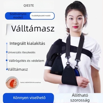 Szabályozható váll abductív ortézis légáteresztő anyaggal és karpánttal