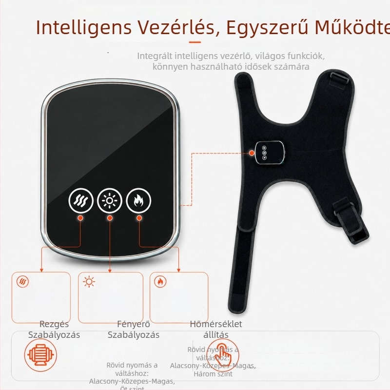 80 LED-es vörös fény terápia fűtő térd- és vállvédők, melegítő masszázs – magánmodell