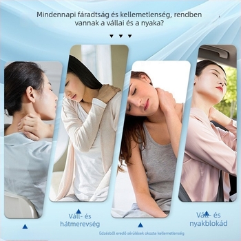 Töltővel működő hordozható infravörös fűtő sál nyakra és vállakra, otthoni fizioterápiához, pamut anyag