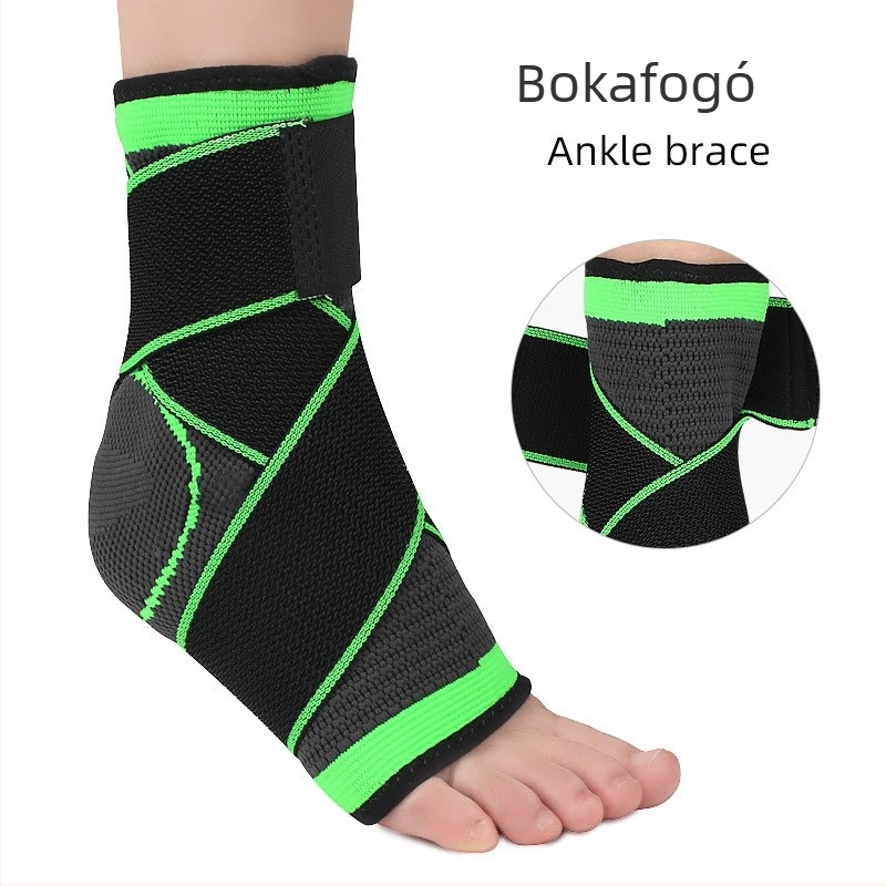 Kompresziós bokaortézis, légáteresztő nylon-pleteny anyaggal, állítható sportos boka-támasz