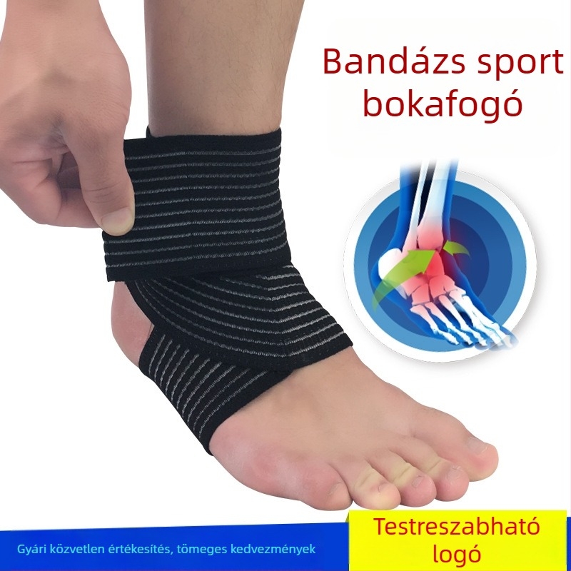 Magas rugalmasságú sport bokavédő kosárlabda és futballhoz, kompressziós támogatás és stabilizáció – HH013
