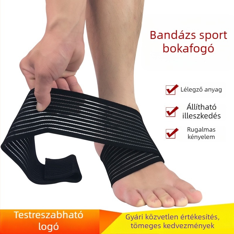 Magas rugalmasságú sport bokavédő kosárlabda és futballhoz, kompressziós támogatás és stabilizáció – HH013