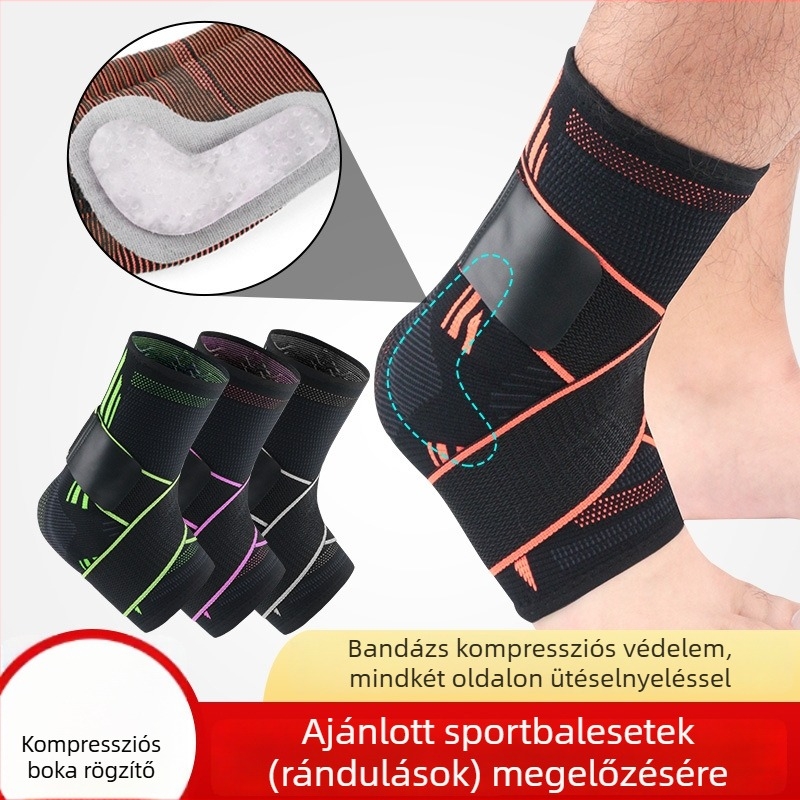 Boka védelem kompressziós pánttal kosárlabdára, futballra, hegymászáshoz és edzéshez – anti-rotációs ízületi védő