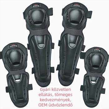 Ayit motorkerékpár térd-, könyök- és lábvédő készlet off-road használatra, esés- és ütközés elleni védelem, 4 darabos készlet férfiak és nők számára