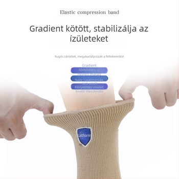 Sport bokaortézis elasztikus kompresszióval, stabilizálja a bokaízületet, megelőzi a ficamokat, melegen tart, könnyű túrázáshoz és kerékpározáshoz