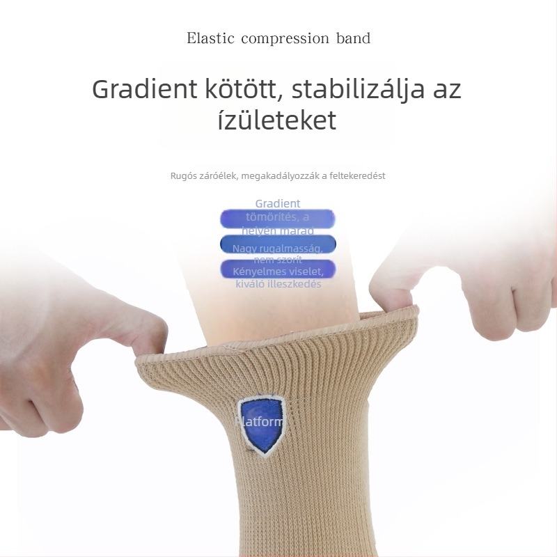 Sport bokaortézis elasztikus kompresszióval, stabilizálja a bokaízületet, megelőzi a ficamokat, melegen tart, könnyű túrázáshoz és kerékpározáshoz