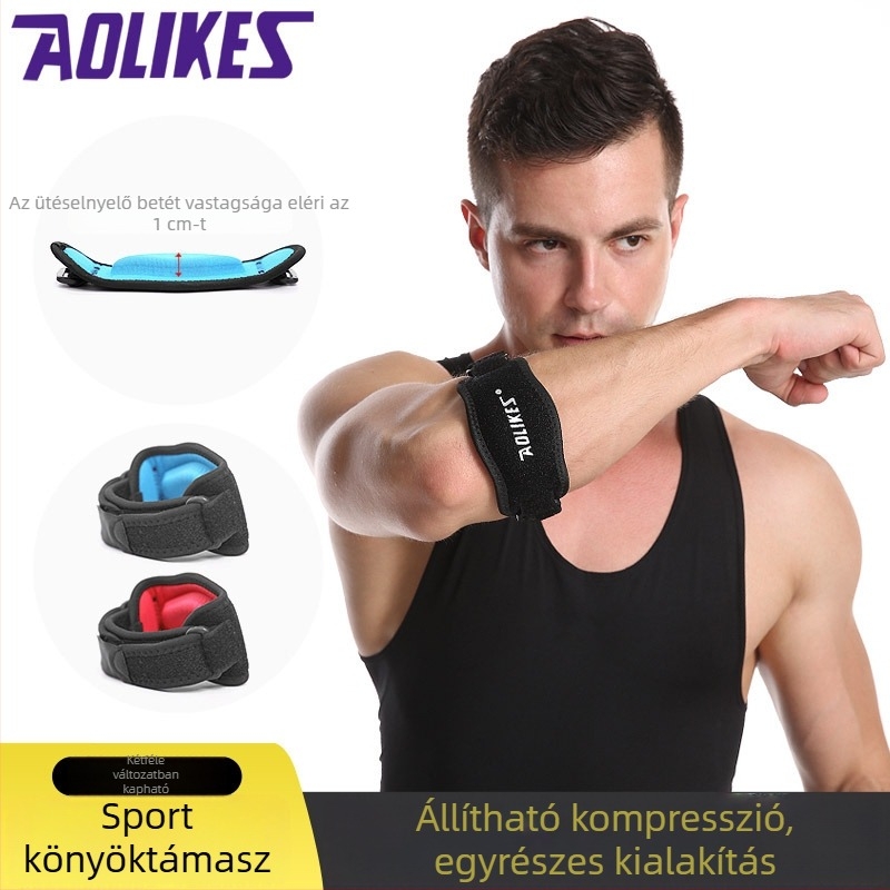 Állítható könyökvédő párnázott védelem kosárlabdára, tollaslabdára és teniszhez