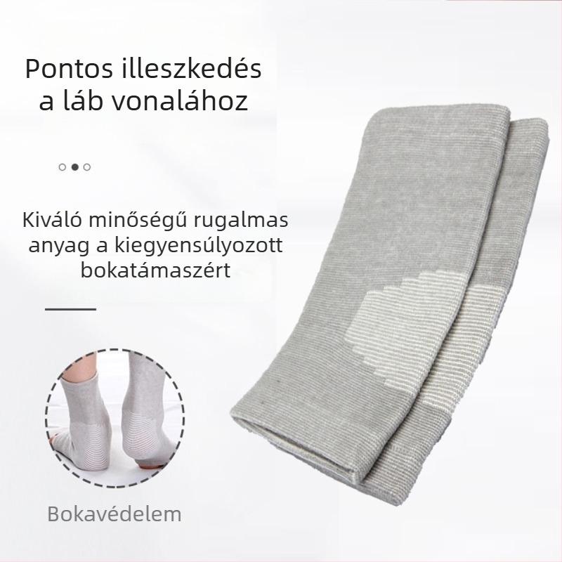 Kötött sport bokavédő pár, négyirányú elasztikus, bambuszszén rostból készült, bokavédelmi, ficam elleni védelem, melegen tart, csúszásmentes, könnyű