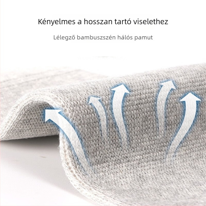 Kötött sport bokavédő pár, négyirányú elasztikus, bambuszszén rostból készült, bokavédelmi, ficam elleni védelem, melegen tart, csúszásmentes, könnyű