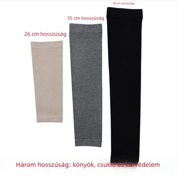 Pamut karmelegítő, hosszított könyök- és alkarvédő, vékony dizájn, uniszex