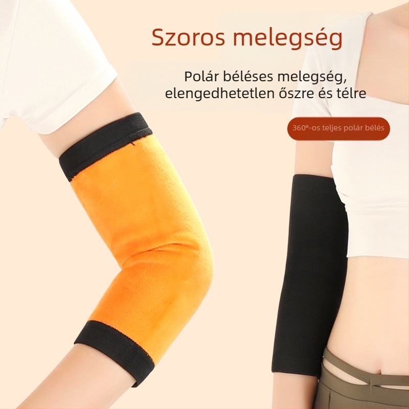 Uniszex könyök- és csuklómelegítők, vastag fleece béléssel téli védelemre