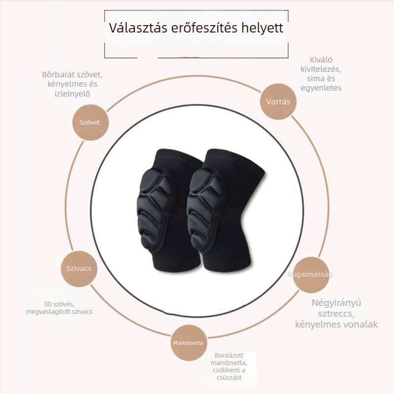 Röplabda könyökvédő, vastagított védőpárna, ütéscsillapító, alkalmas kapusnak, edzésre, táncra és síelésre