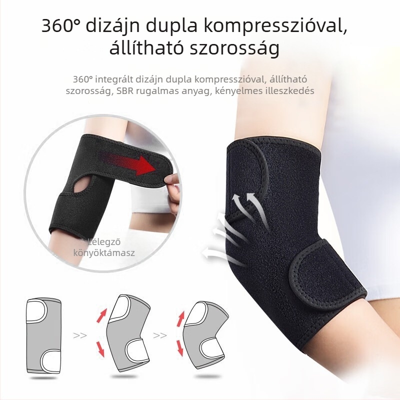 Sport- és edzéscélú könyökhővel ellátott védőhüvely – könyökvédelme