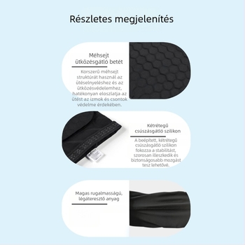 Hexagonális szerkezetű védő karhüvely sportokhoz, kosárlabda és futball, felnőtt könyökvédő