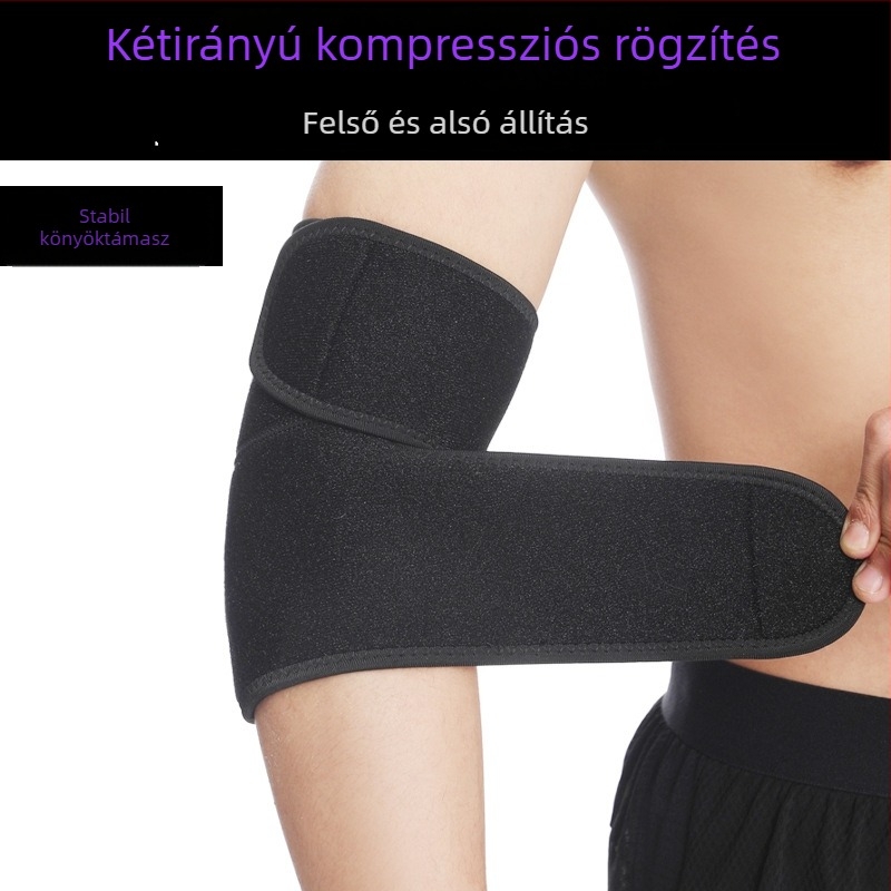 Légáteresztő könyökvédő teniszezéshez és kosárlabdához rugós támasztékkal
