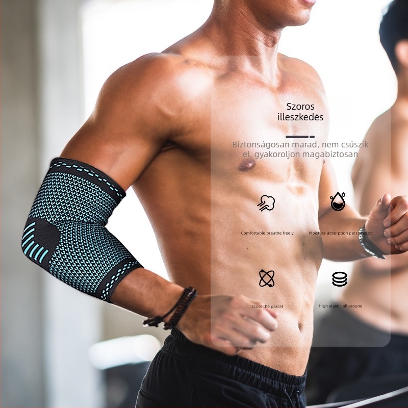 Sport könyökvédők férfiaknak és nőknek – kosárlabda, fitnesz, tollaslabda, röplabda, légáteresztő és meleg, kötött izzadságszívó könyökvédők