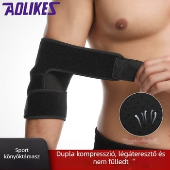 AOLIKES sport könyökvédő, ízületi védelem, állítható, lélegző és könnyű, egy méret a 25–35 cm-es könyökkörfogatra