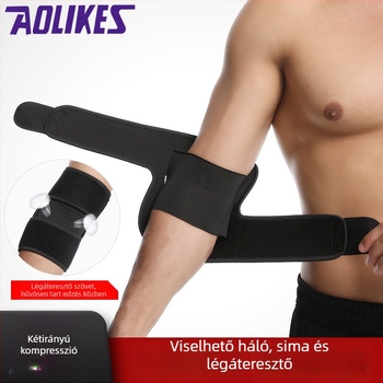 AOLIKES sport könyökvédő, ízületi védelem, állítható, lélegző és könnyű, egy méret a 25–35 cm-es könyökkörfogatra