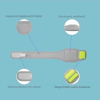 Tenisz- és tollaslabda könyökvédő, állítható rögzítés, ütésvédő, alkalmas kerékpározáshoz és fitneszhez