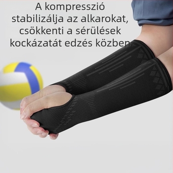 Röplabda könyökvédő és karvédő gyerekeknek és felnőtteknek, lélegző anyagú, csuklóvédővel