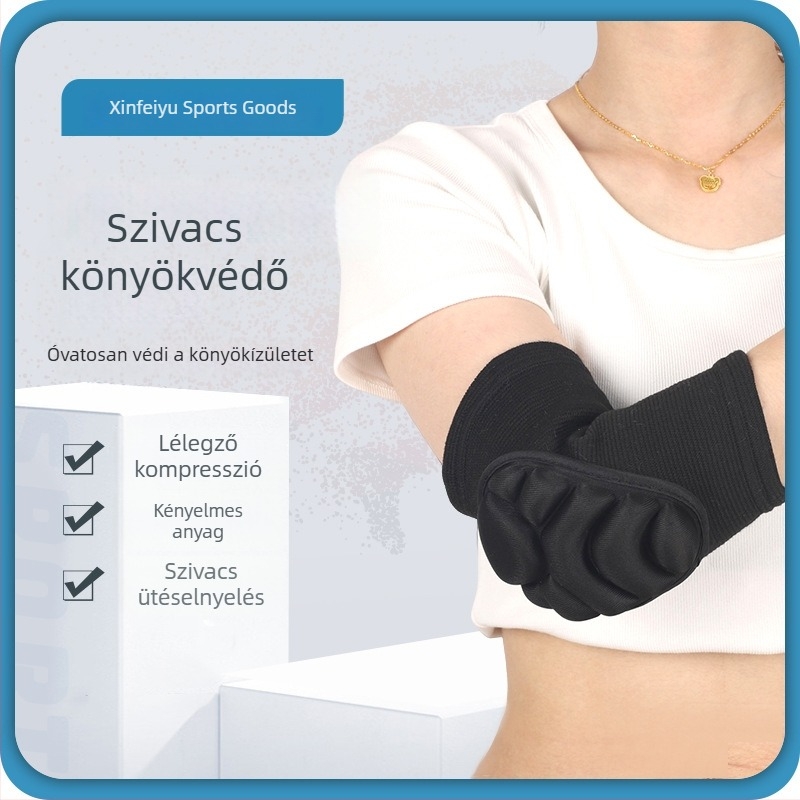 Kültéri sportokra tervezett kemény héjú könyökvédő, könyökvédő focira és kosárlabdához, vastagított védelem terepbringázáshoz