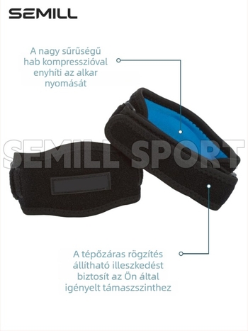 Személyre szabható könyökvédő badmintonhoz és tenishez, állítható ütközésvédelmi és könyöki kompressziós támasz